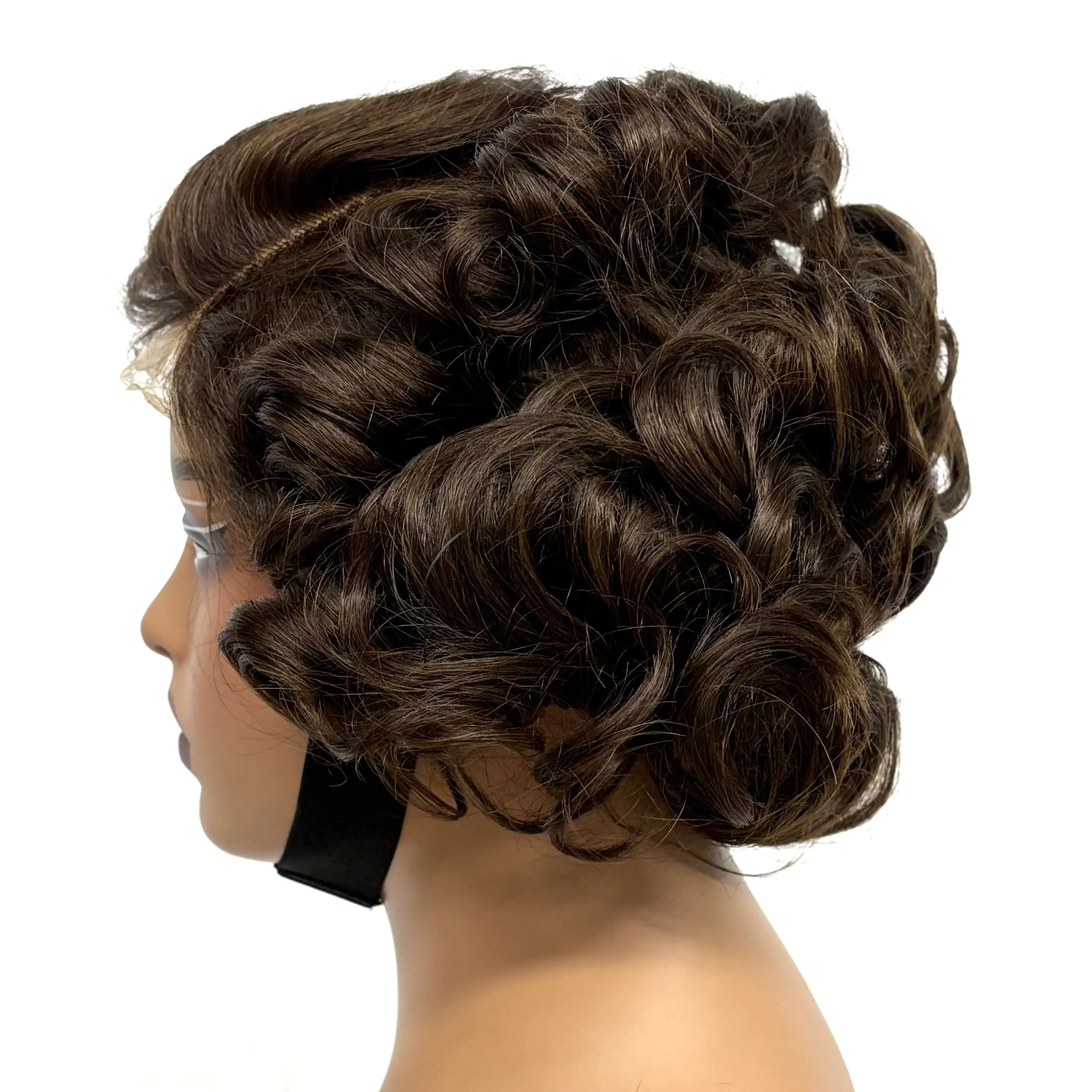 12inch 5x5 Transparent Lace Closure Blonde 613# Loose Wave Human Hair Wigs 280% Density Short Bouncy Curly Bob Wigs for Women
