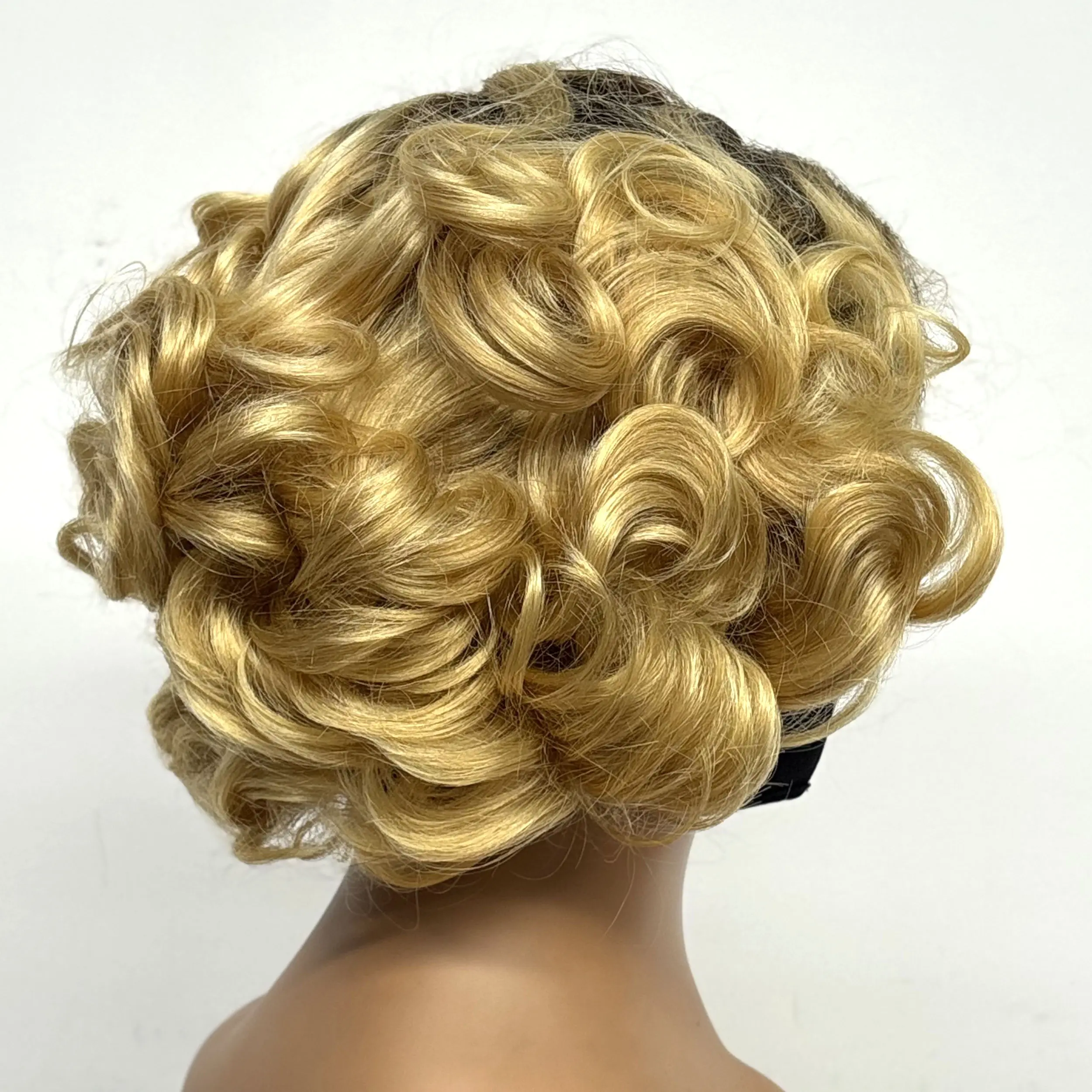 12inch 5x5 Transparent Lace Closure Blonde 613# Loose Wave Human Hair Wigs 280% Density Short Bouncy Curly Bob Wigs for Women