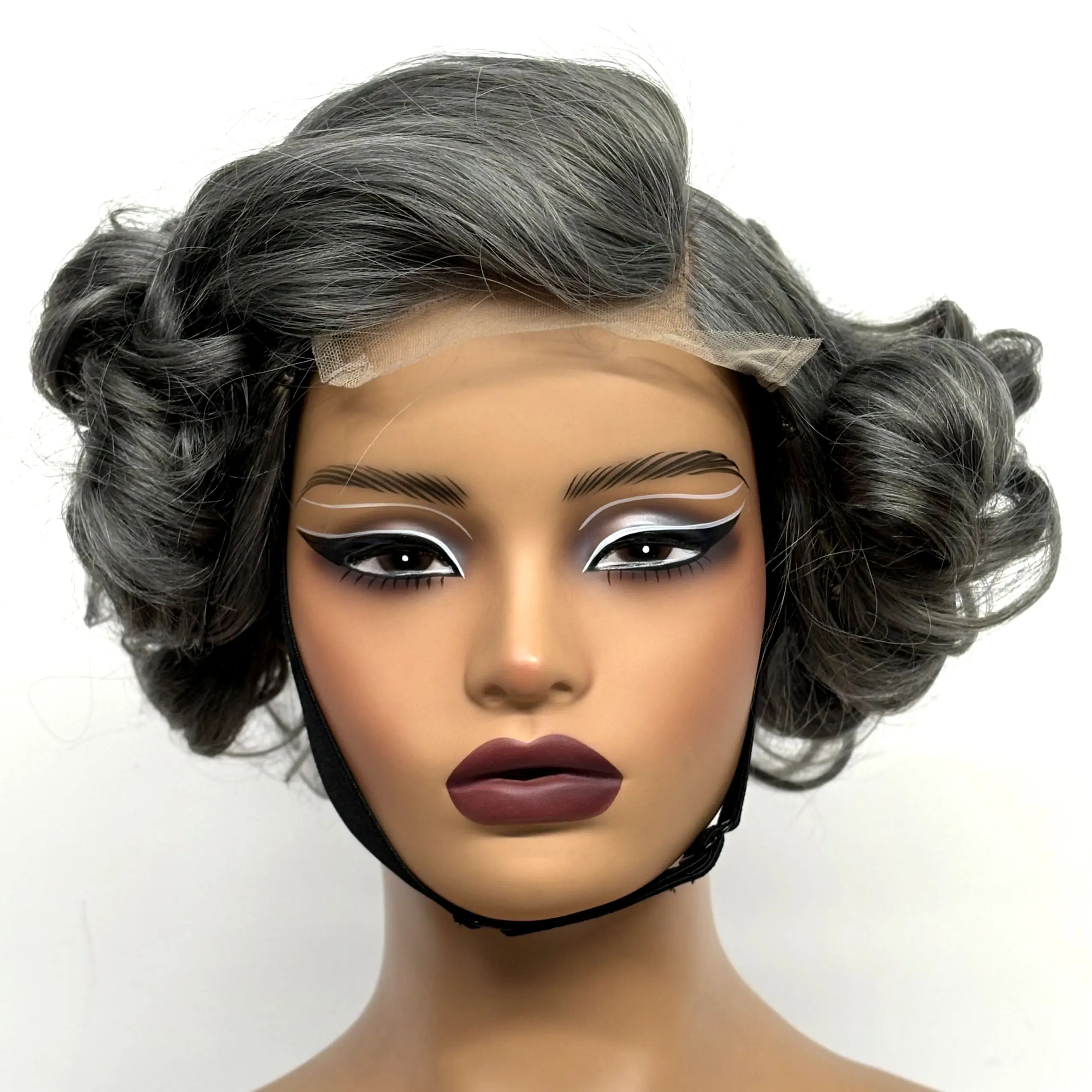 12inch 5x5 Transparent Lace Closure Blonde 613# Loose Wave Human Hair Wigs 280% Density Short Bouncy Curly Bob Wigs for Women