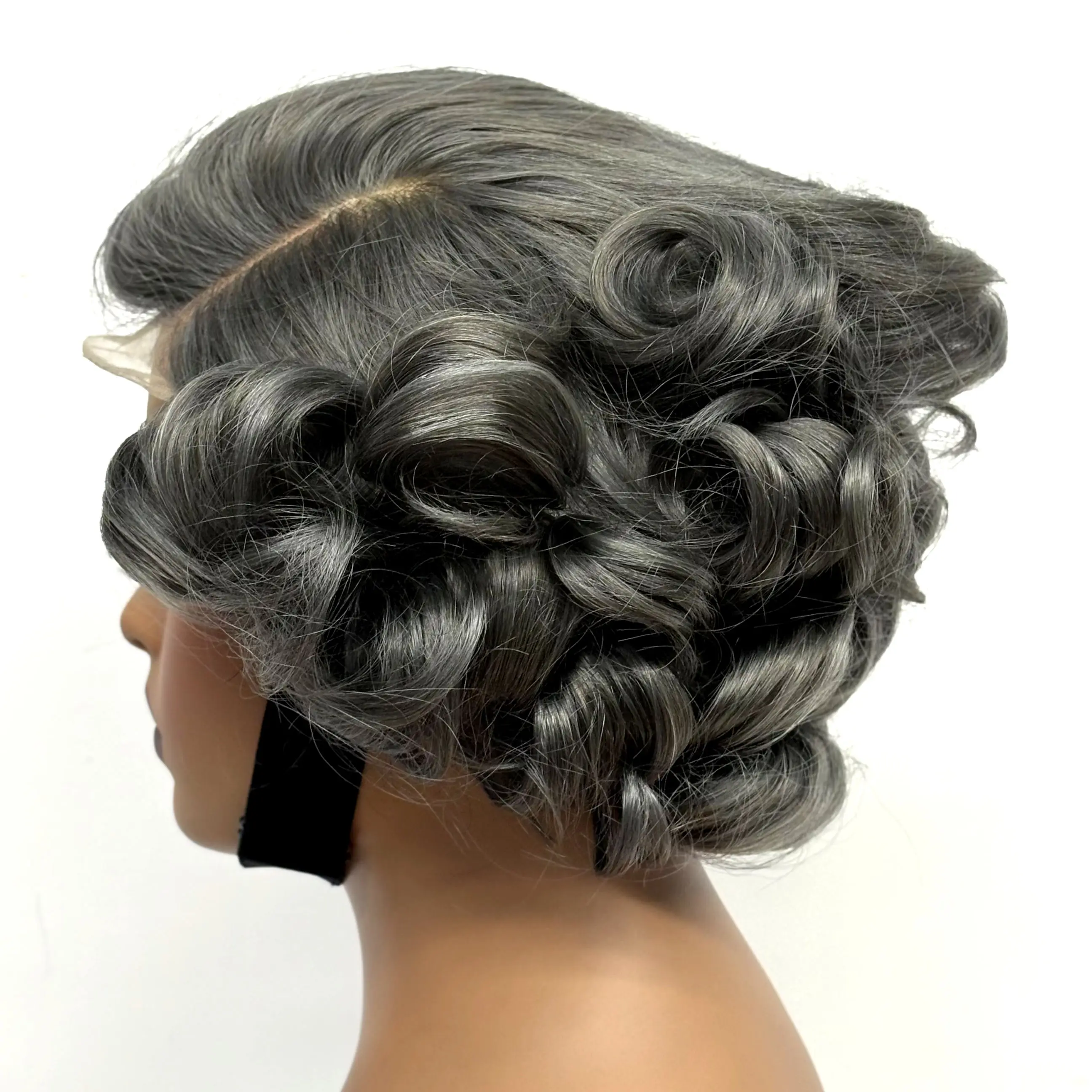 12inch 5x5 Transparent Lace Closure Blonde 613# Loose Wave Human Hair Wigs 280% Density Short Bouncy Curly Bob Wigs for Women