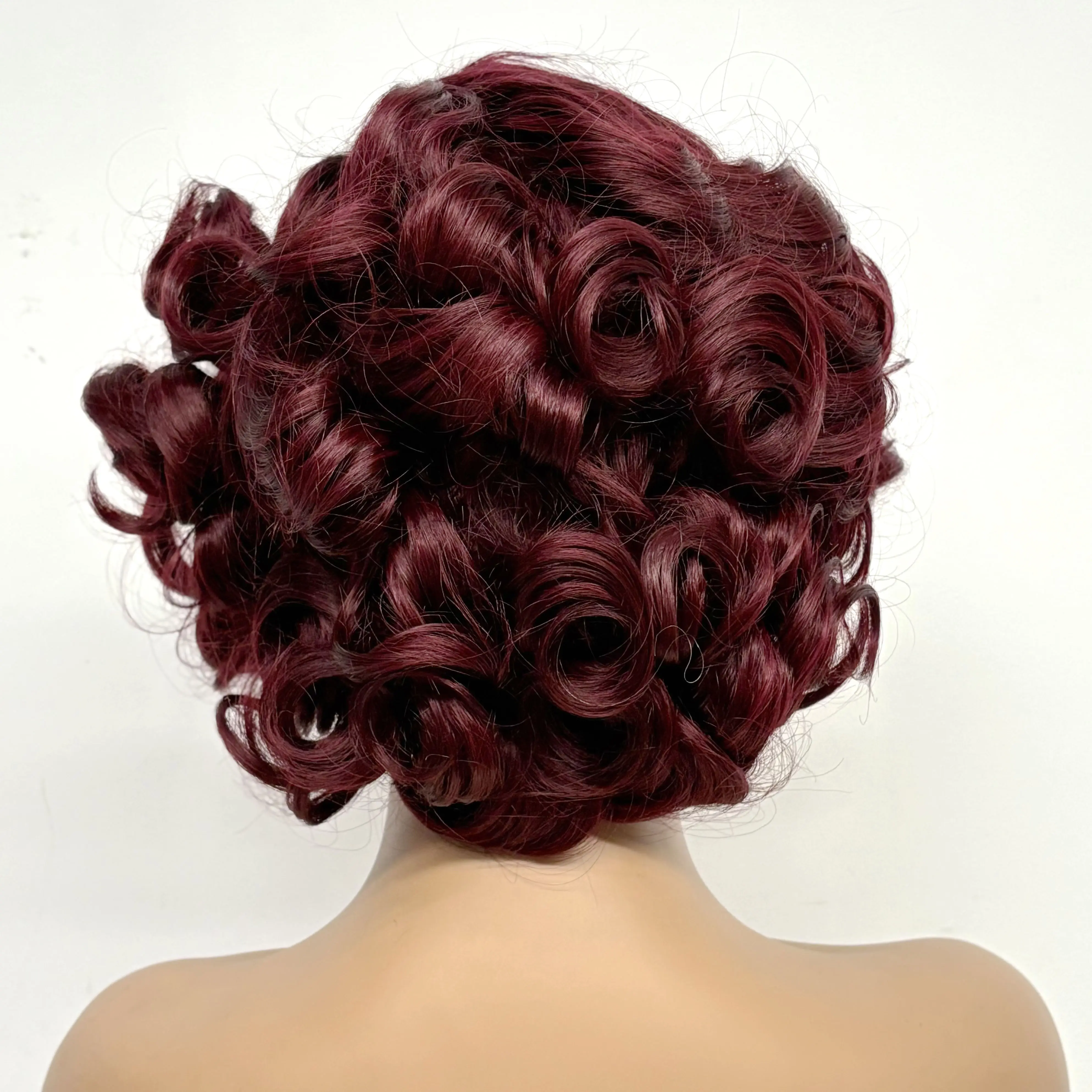 12inch 5x5 Transparent Lace Closure Blonde 613# Loose Wave Human Hair Wigs 280% Density Short Bouncy Curly Bob Wigs for Women