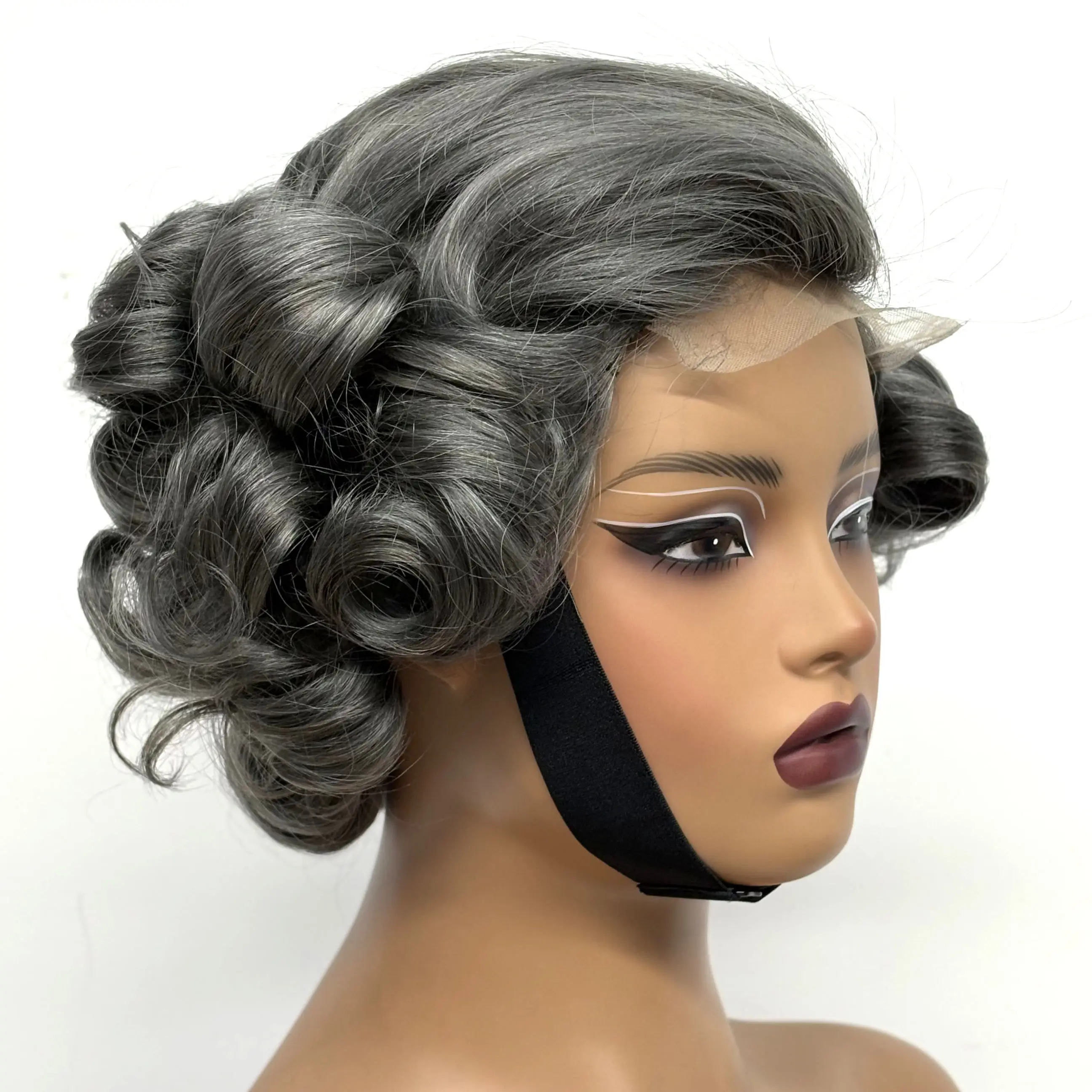 12inch 5x5 Transparent Lace Closure Blonde 613# Loose Wave Human Hair Wigs 280% Density Short Bouncy Curly Bob Wigs for Women