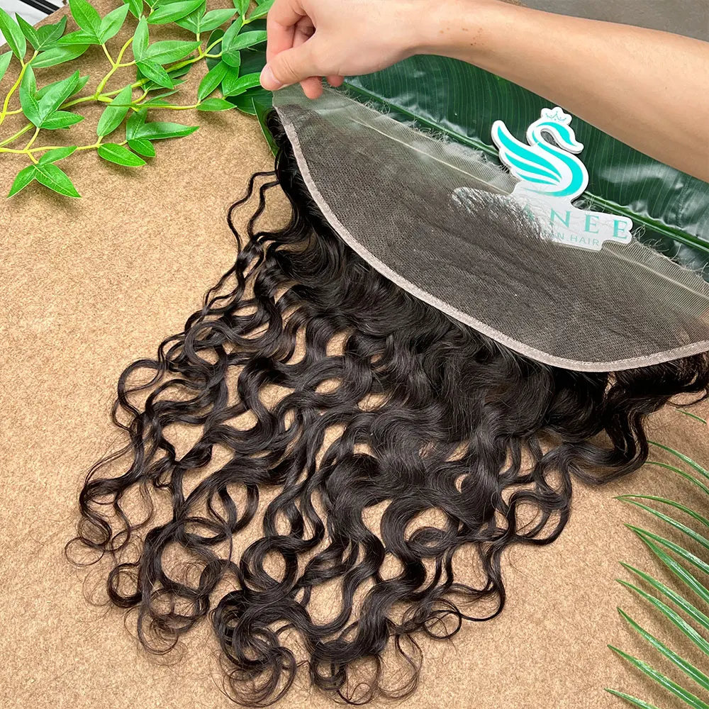 Natural Wave 13x4 HD Lace Frontal Transparent Swiss 5×5 Closure Pre Plucked Ear to Ear Vietnamese Human Hair For Black Women