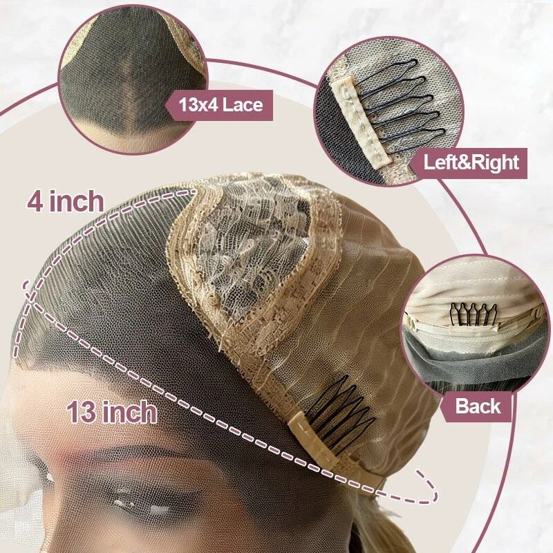 Soft Natural Wig Ombre Platinum Blonde Synthetic Lace Front Wig Heat Resistant Fiber Natural Preplucked Hairline with Baby Hair