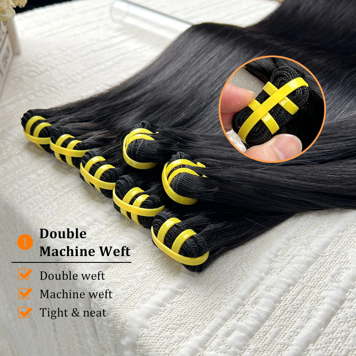 15A Double Drawn Bone Straight Vietnamese Raw Virgin Hair Bundles 100% Unprocessed Minimal Shedding Full Ending Hair Extensions