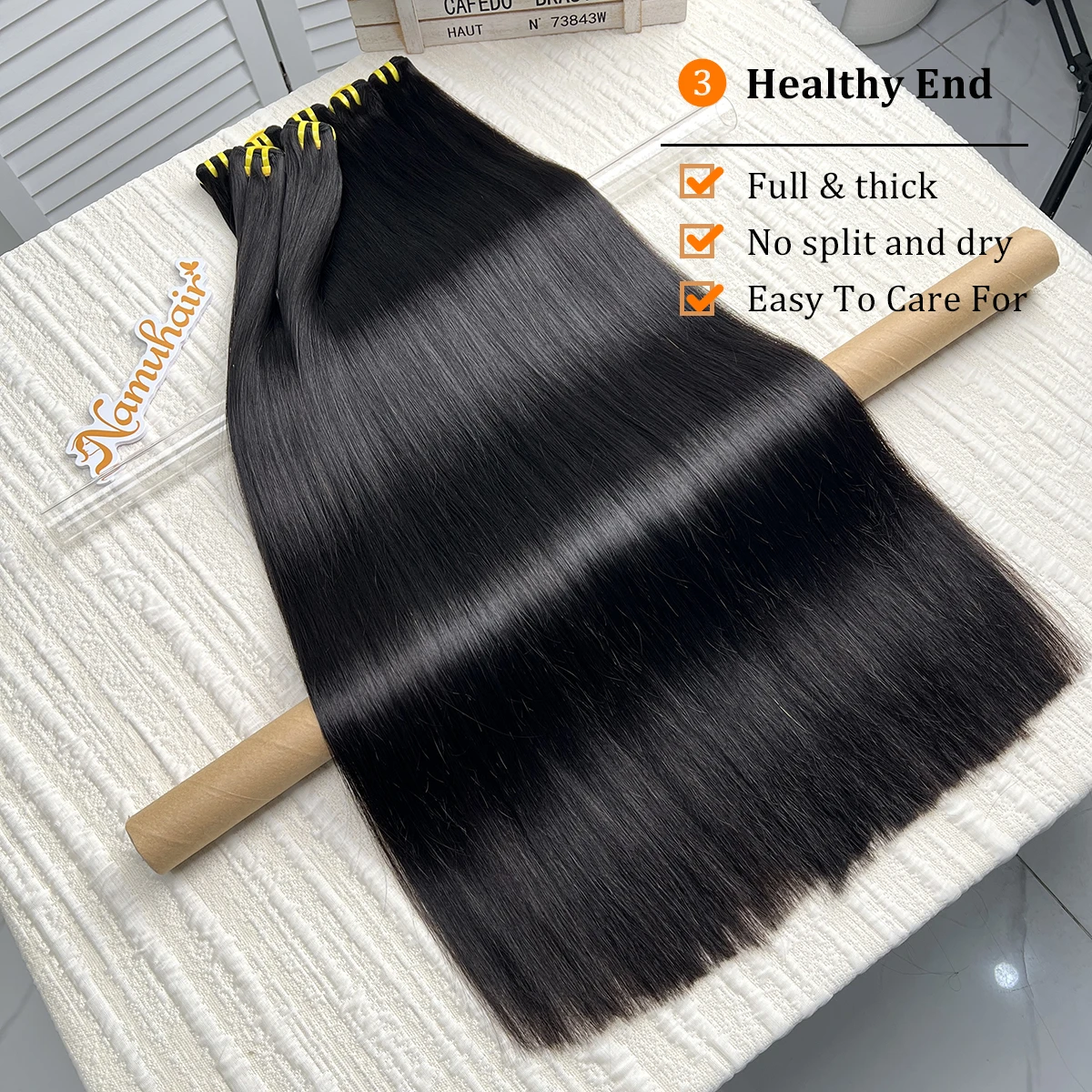 15A Double Drawn Bone Straight Vietnamese Raw Virgin Hair Bundles 100% Unprocessed Minimal Shedding Full Ending Hair Extensions