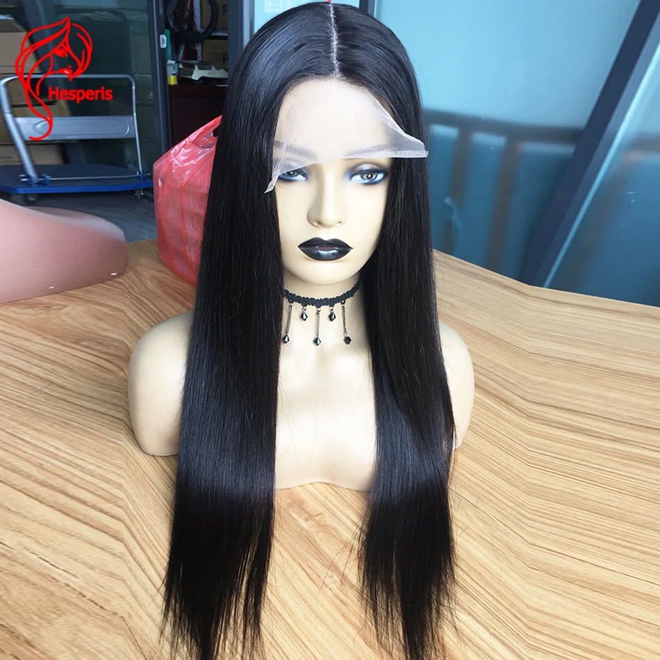 Hesperis Top 5.5x4.5 Scalp Cap HD Lace Front Wig Straight Silk Base Lace Front Human Hair Wigs Pre Plucked Brazilian Remy Hair