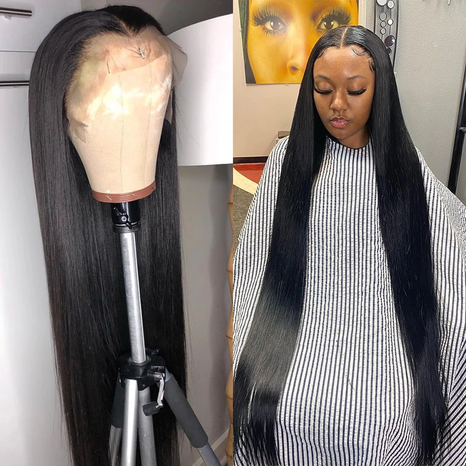 36 42 Inch Straight Lace Front Wigs Human Hair 360 Full Lace Wigs For Women Brazilian Pre Plucked 13x4 13x6 Hd Lace Frontal Wig