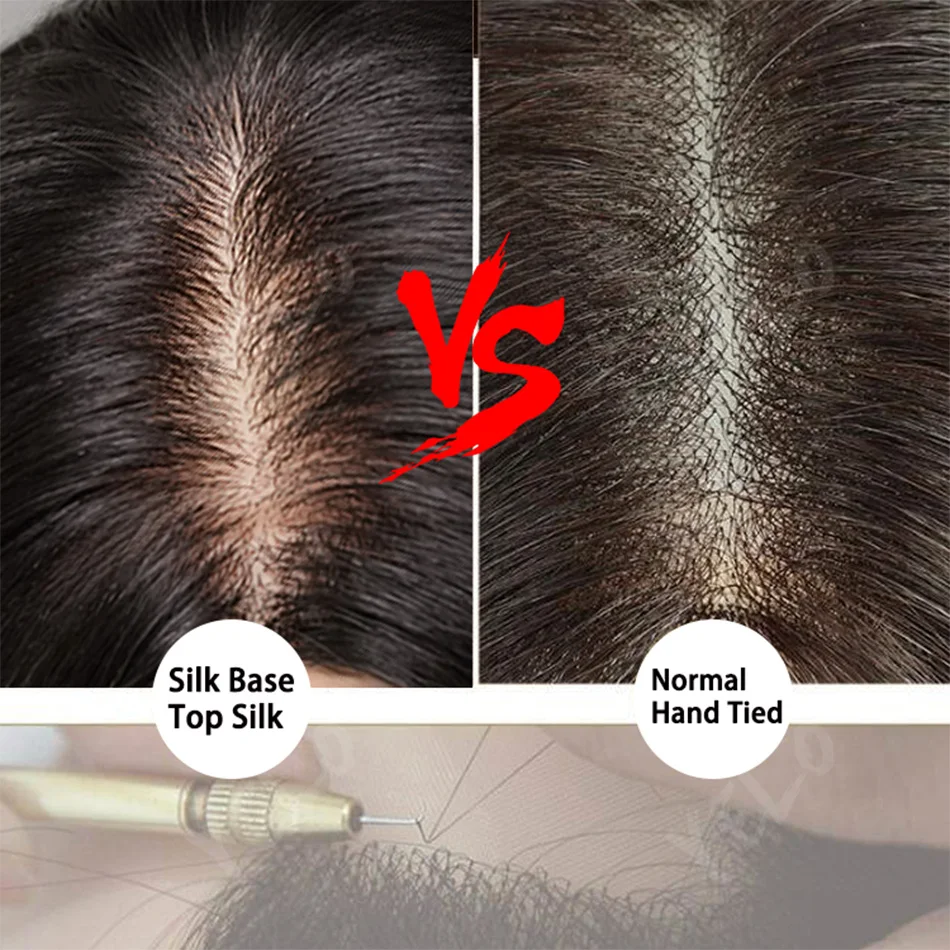 17 Inch Human Hair Toppers With 4 Clips 100% Straight Human Hair Topper Human Hairpieces 4inch×5inch Injection Base for Women