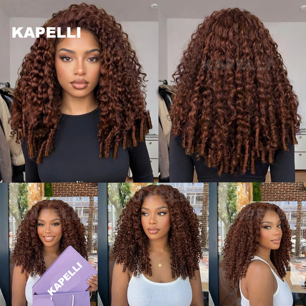 Chocolate Brown Human Hair Bundles Burmese Curly Hair Bundles Deal Brazilian Raw Hair Extensions  1/3/4 pcs