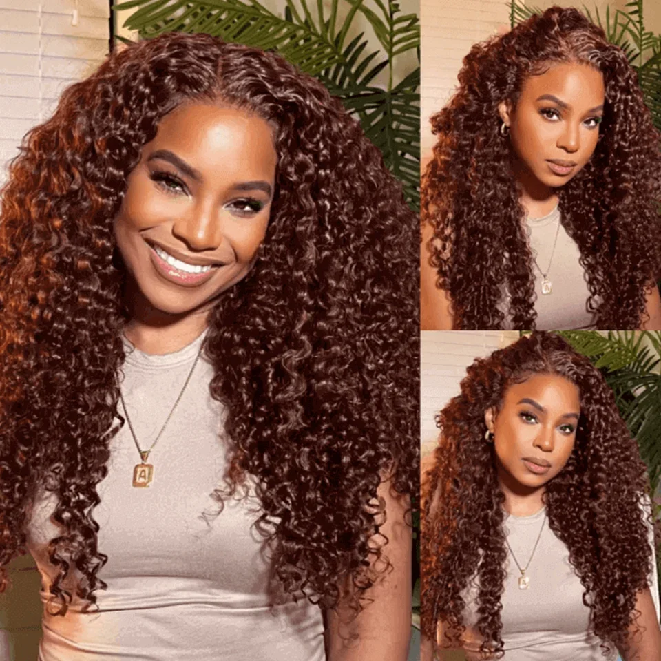 Chocolate Brown Human Hair Bundles Burmese Curly Hair Bundles Deal Brazilian Raw Hair Extensions  1/3/4 pcs