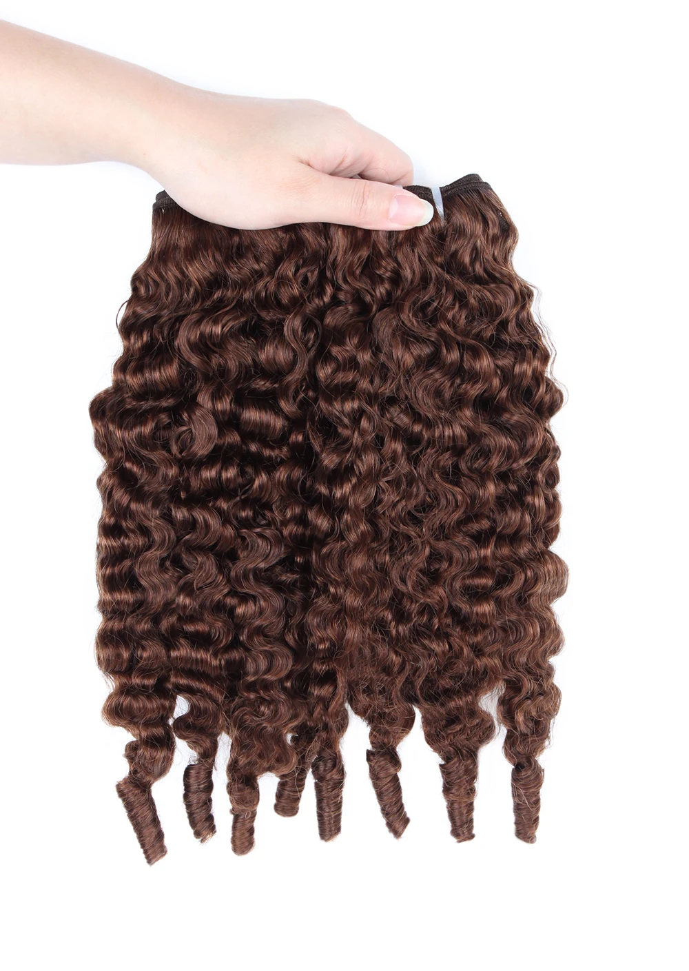 Chocolate Brown Human Hair Bundles Burmese Curly Hair Bundles Deal Brazilian Raw Hair Extensions  1/3/4 pcs