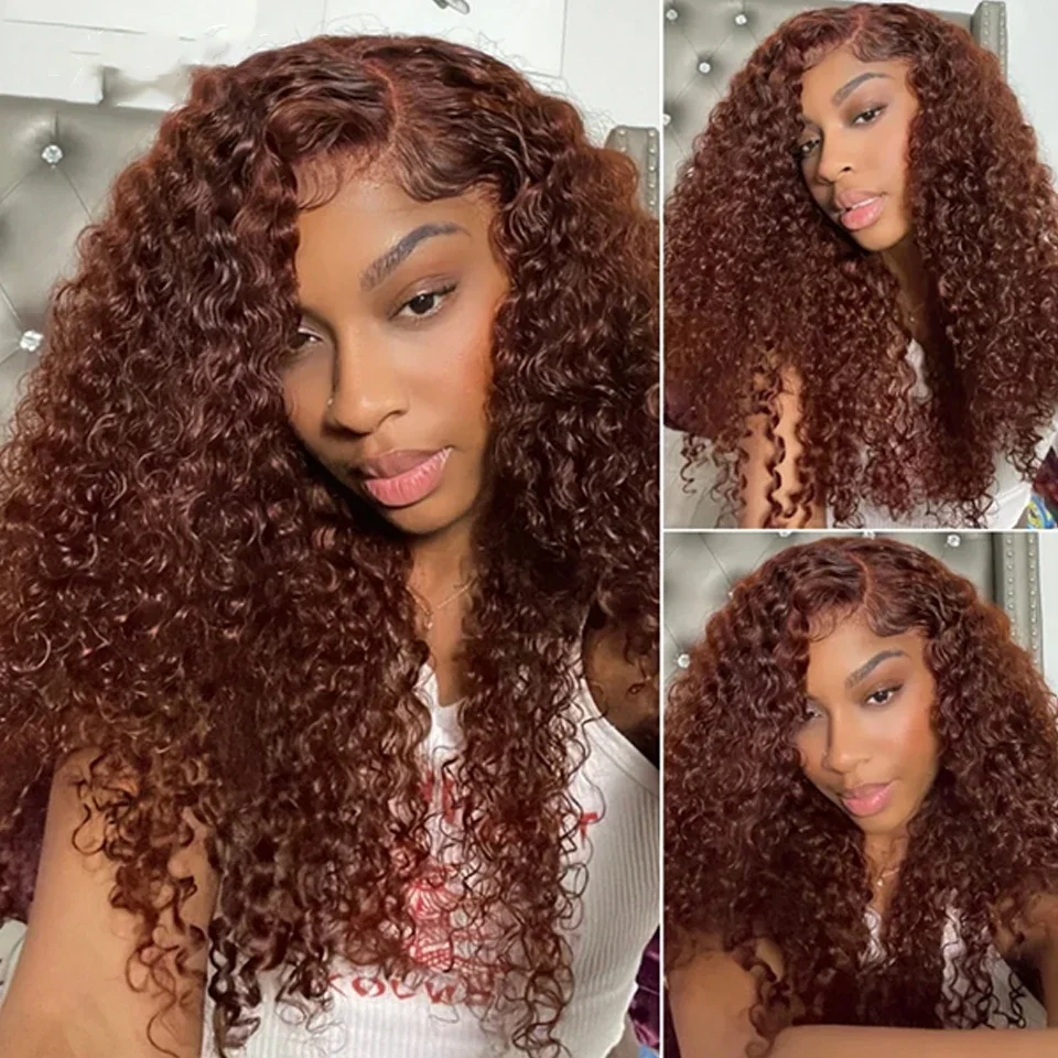 Chocolate Brown Human Hair Bundles Burmese Curly Hair Bundles Deal Brazilian Raw Hair Extensions  1/3/4 pcs