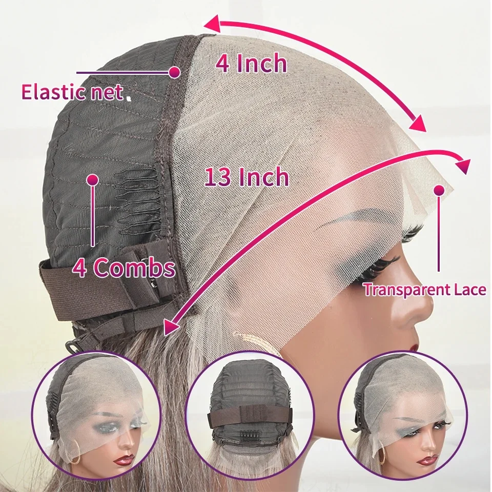 Brown Roots Ash Ombre Wavy Human Hair Bob Wigs 180 Density 13x4 Full Lace Frontal Upgrade Body Wave Short Ash Blonde Bob Wig