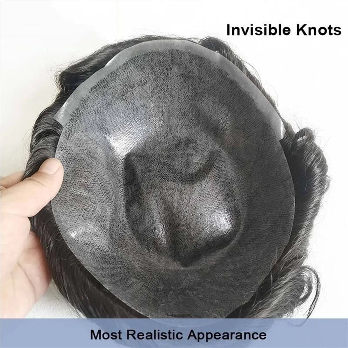 Injection Poly Skin Toupee for Men Human Hair Pieces Hair Replacement System for Men Thin Skin Capillary Prosthesis Hair System