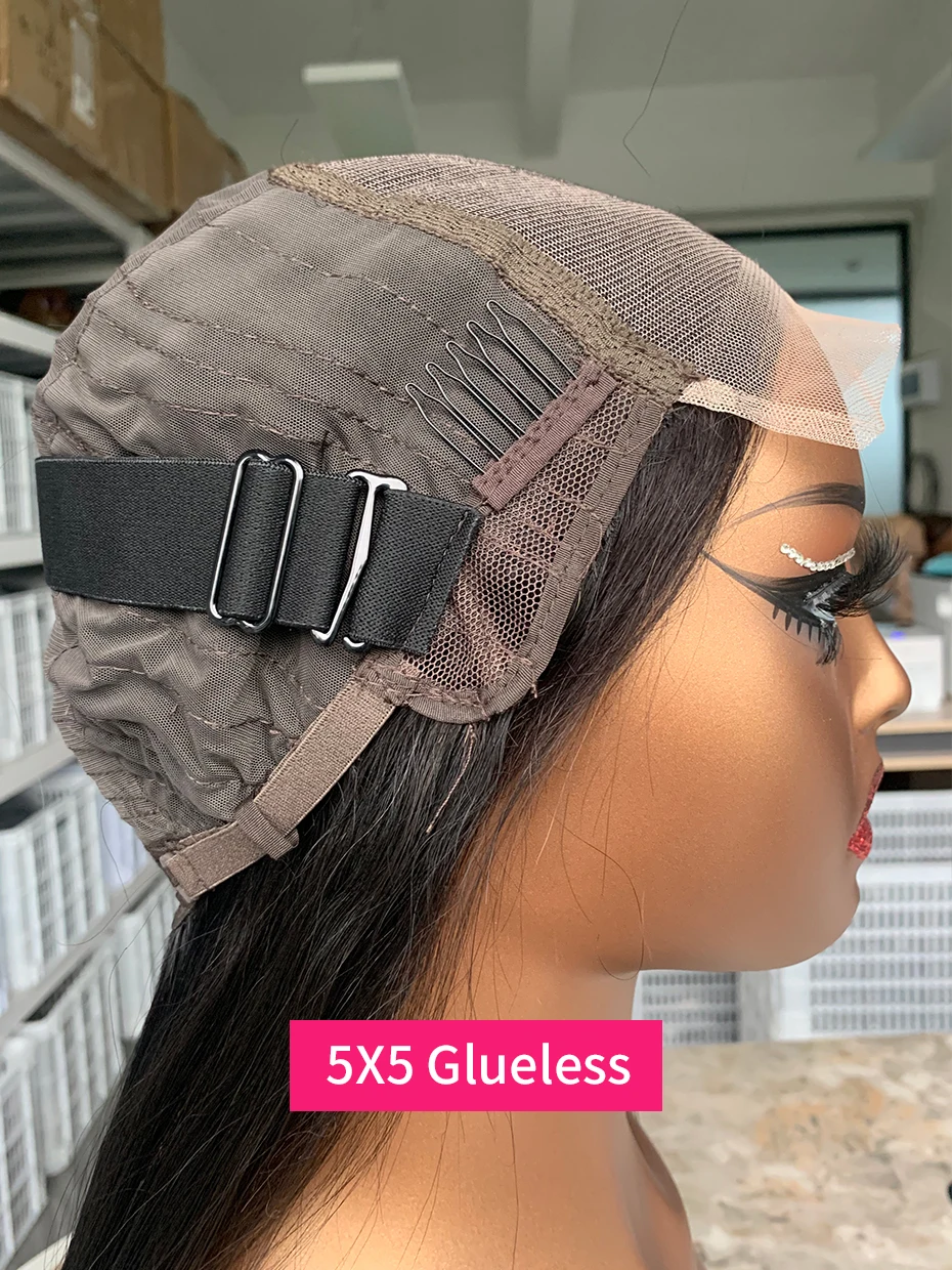 2x6 5x5 Glueless Wig Human Hair Ready to Wear and Go Lace Closure Wigs Vietnamese Bone Straight 250% 300% 13x6 Lace Front Wigs