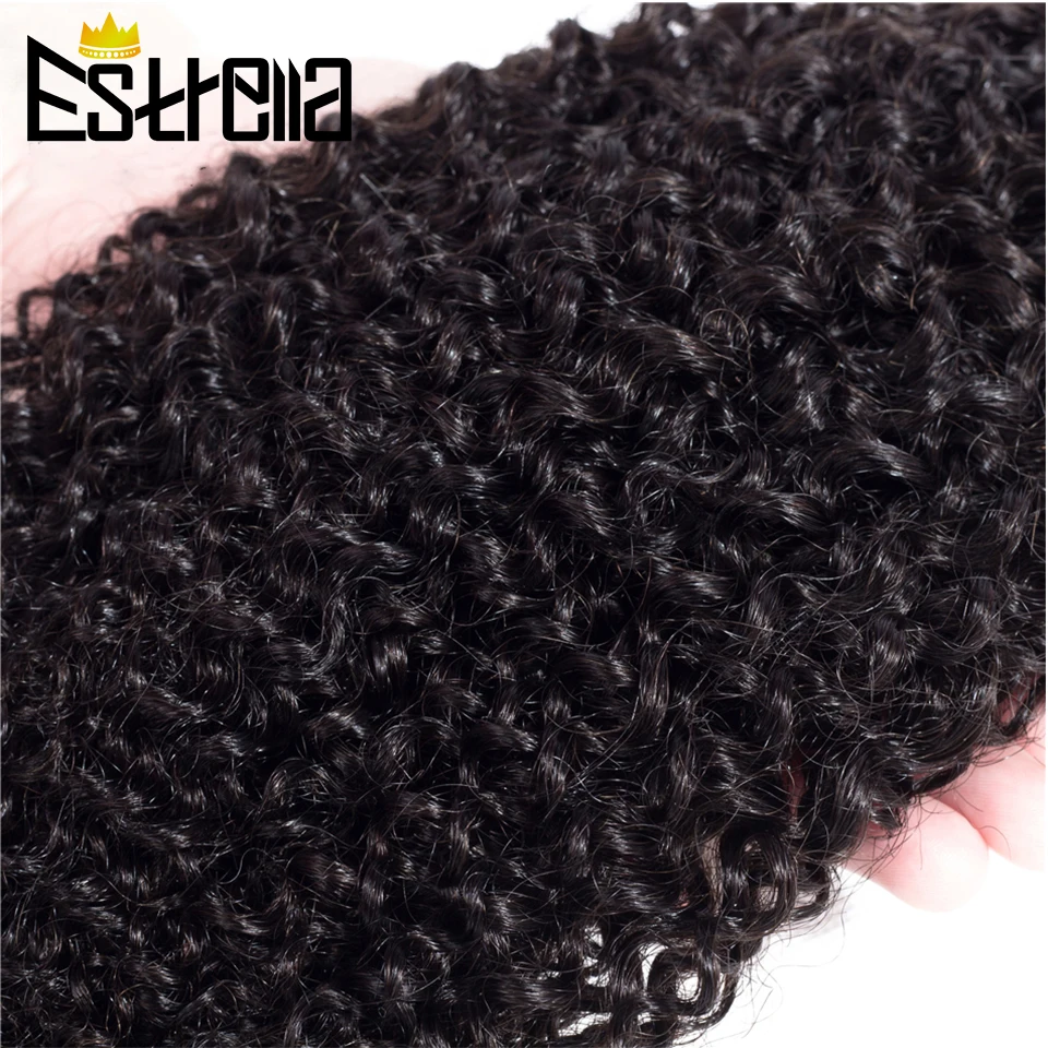 Kinky Curly Brazilian Human Hair Bundles 10Pcs/Lot Remy Hair Weaving Bundles Deal 8"-28" Natural Color Curly Human Hair Bundles