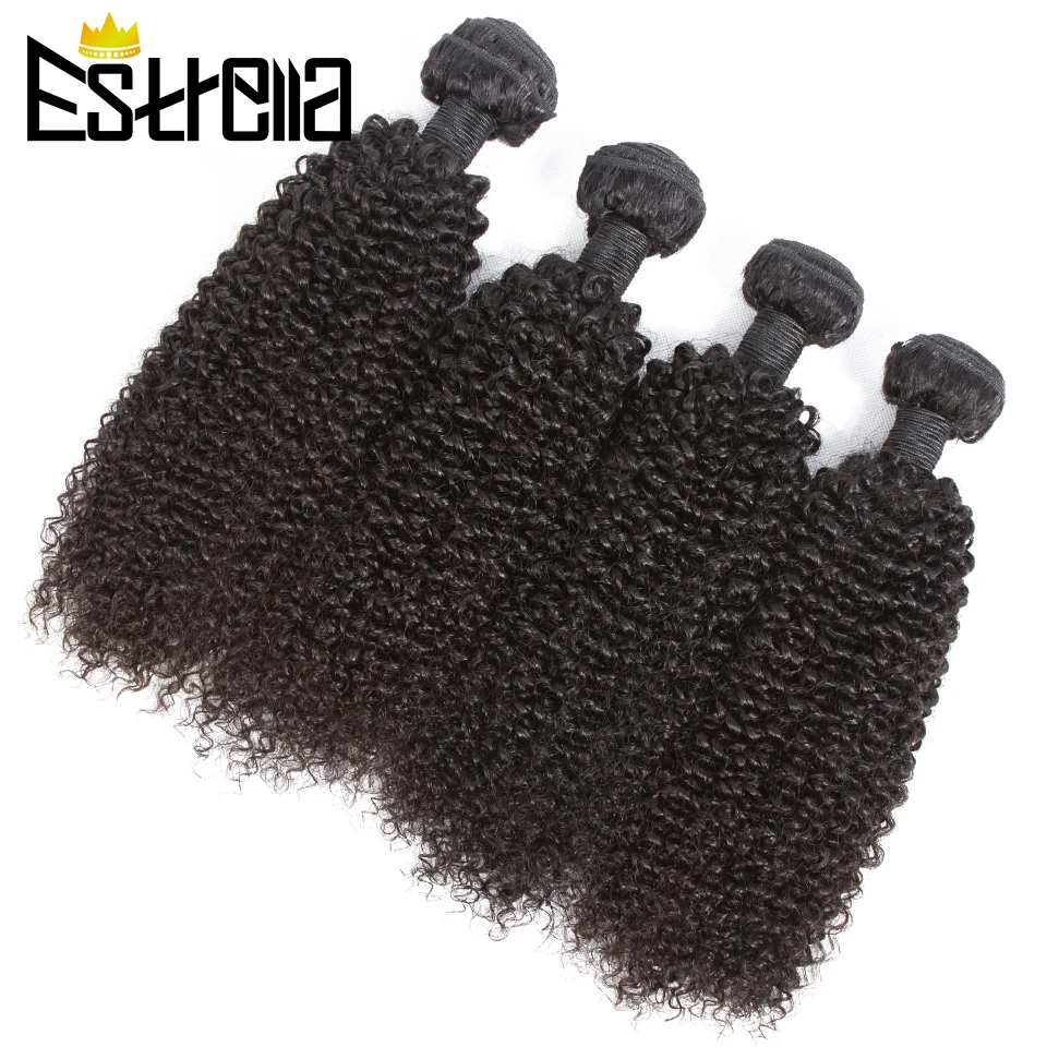 Kinky Curly Brazilian Human Hair Bundles 10Pcs/Lot Remy Hair Weaving Bundles Deal 8"-28" Natural Color Curly Human Hair Bundles