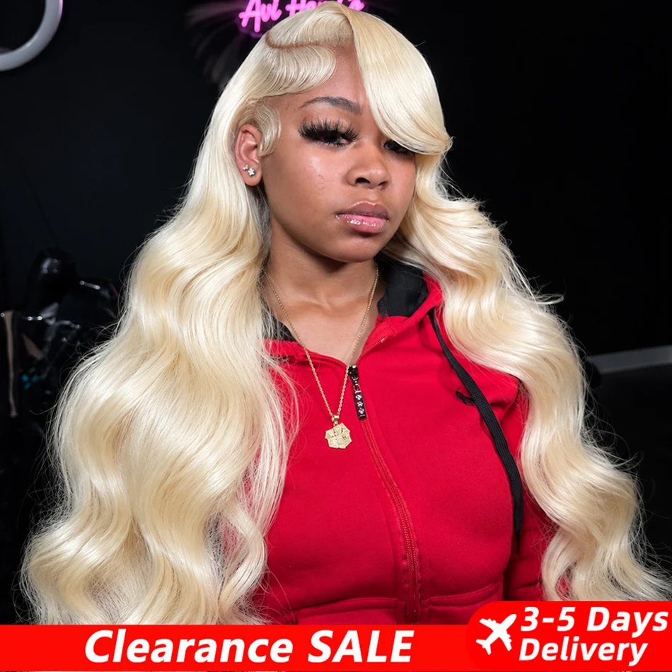 BB Face 13x6 HD Transparent Lace Frontal Human Hair Wigs 250 Density Body Wave 613 Blonde 13x4 Lace Front Brazilian Wigs Pre Plucked Natural Hairline 40inch Long Wavy Wigs
