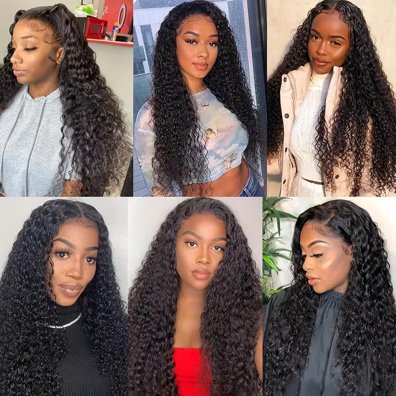 Deep Wave Natural Hair Extensions with Closure Brazilian Unprocessed Remy Human Hair Weave, 4x4 Lace Closure with 3/4 Bundles