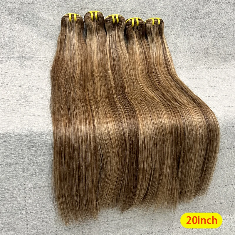 Highlight Bone Straight Human Hair Bundles Raw Virgin Hair P427 Colored Ombre Honey Blonde 100% Vietnamese Human Hair Extensions