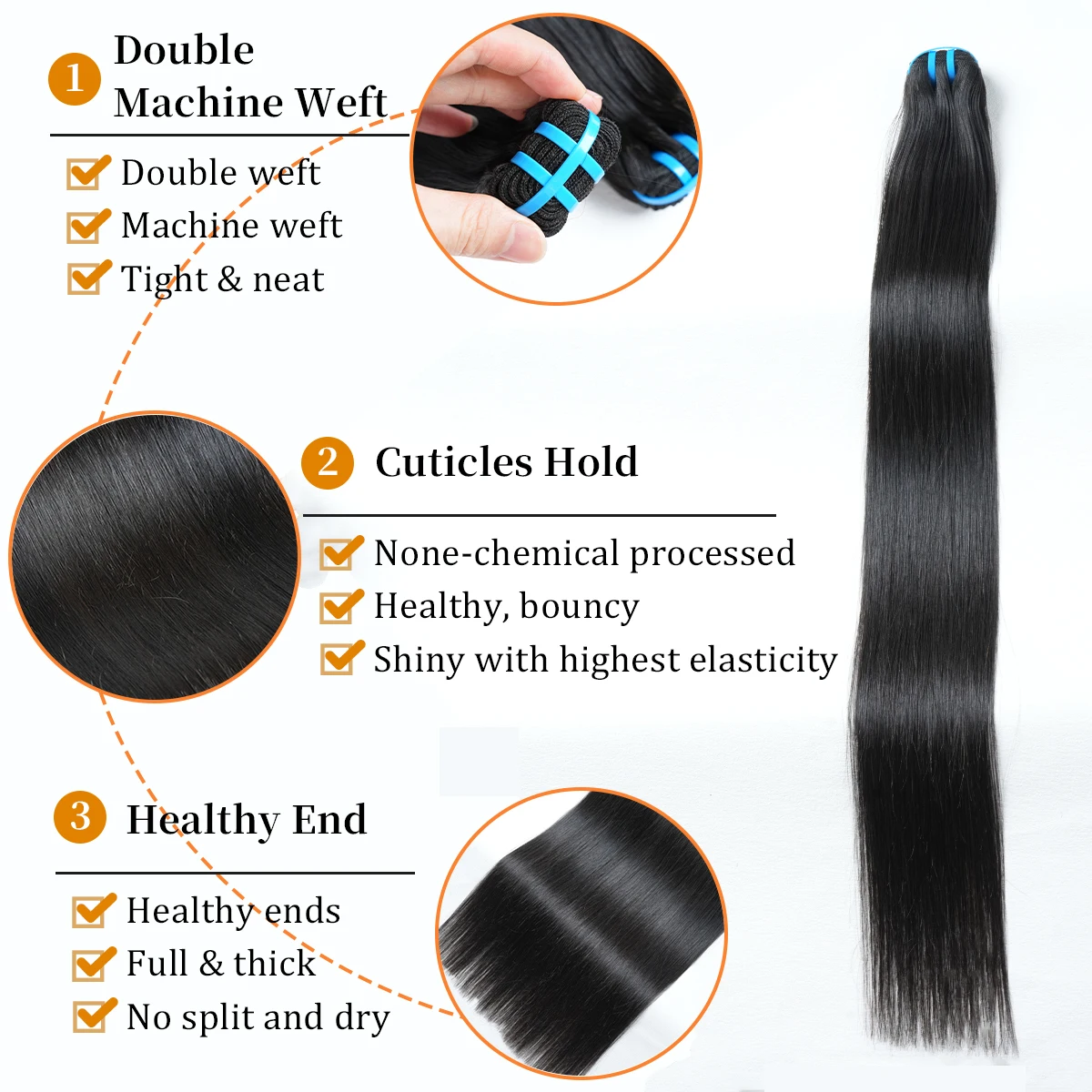 18A High Quality Straight Human Hair Bundles 100% Unprocessed Vietnamese Raw Virgin Hair 1/3/4 Pcs Bundles Hair Extensions