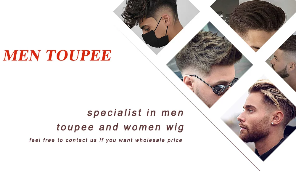 Men's Super Natural Hairline Toupee 1B50 1B80 Dark Brown Gray Black Transparent PU Undetectable Durable Thin Micro Skin Prosthes