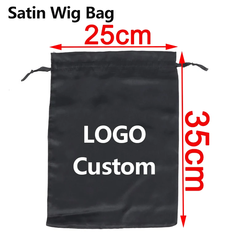 100Pcs Wholesale Silk Satin Bags Hair Packaging Bags Logo Custom Soft Silky Pouches Wigs Bags Hair Tools Storage Bags Home Salon