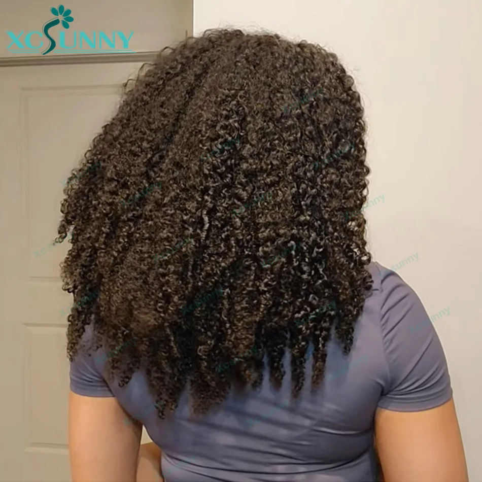 K​inky Curly Crochet Human Hair Extensions Afro Kinky Pre-Separated Knotless Crochet Human Hair With Loop For Twist Boho Braids