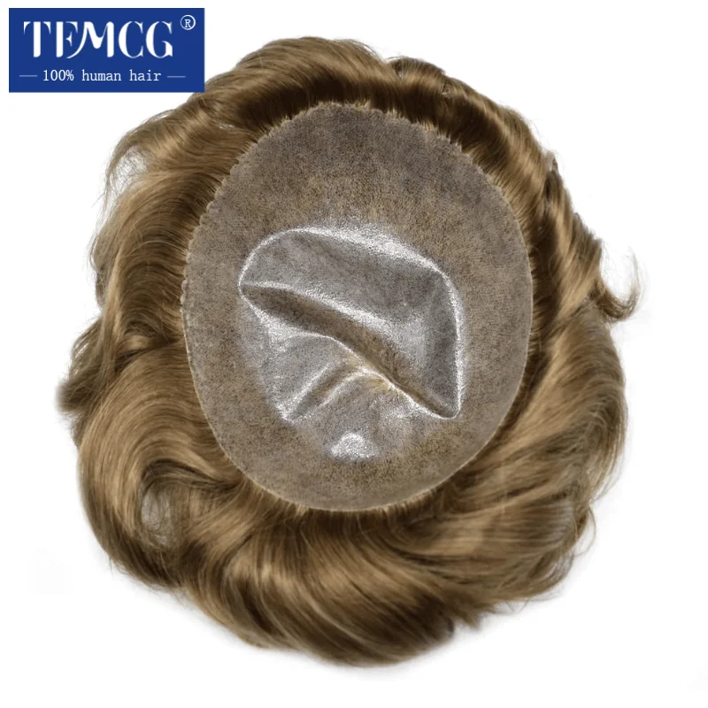 Men's capillary prothesis 0.12-0.14mm Injection Skin Toupee Men Wigs Male Hair Prosthesis Natural Human Hair System Wigs For Men