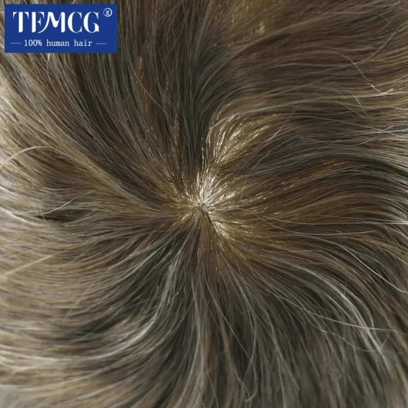 Men's capillary prothesis 0.12-0.14mm Injection Skin Toupee Men Wigs Male Hair Prosthesis Natural Human Hair System Wigs For Men