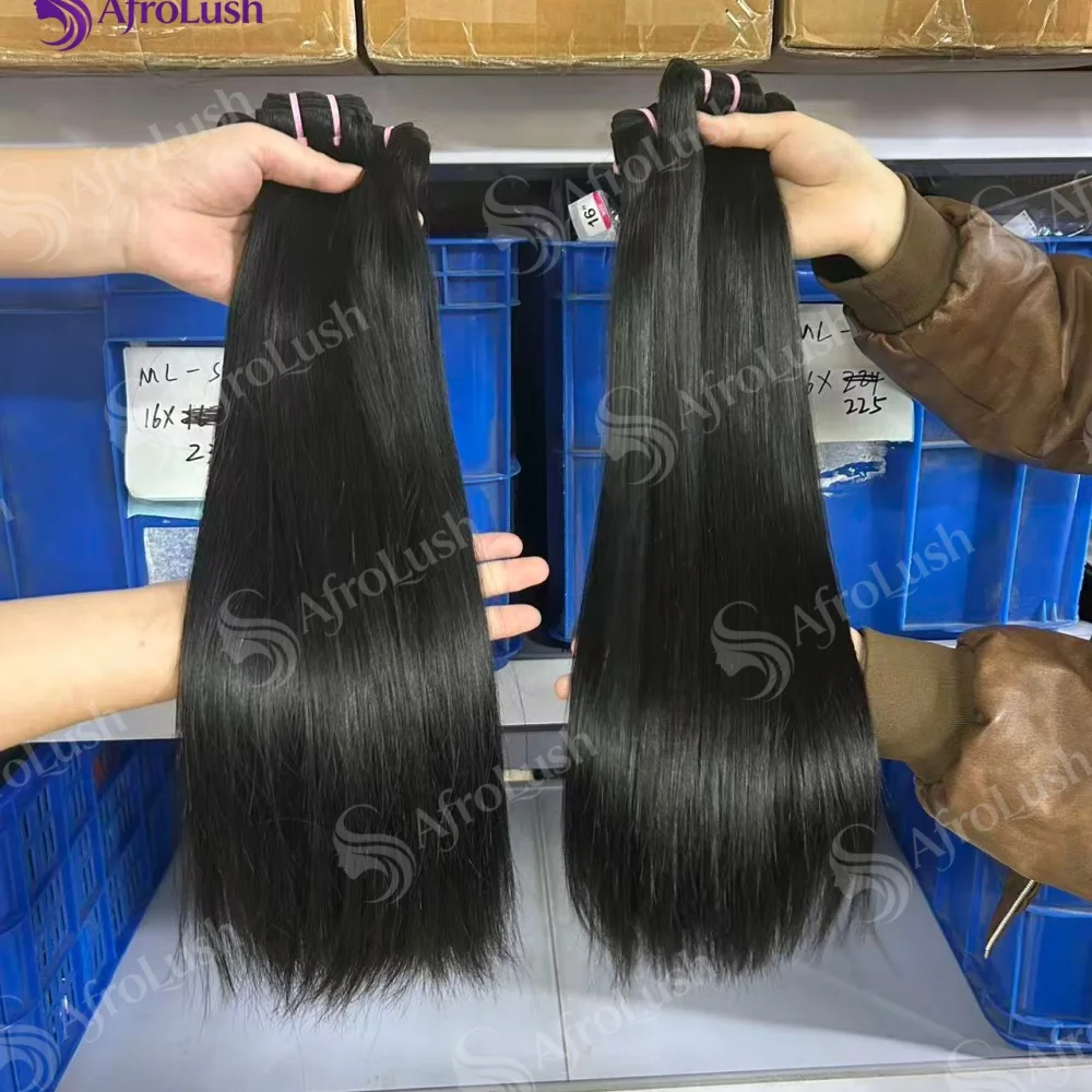 24 26 28 Inches 15A Double Drawn Human Hair Bundles Vietnamese Raw Hair Bundles 100% Human Hair Straight Bundles Unprocessed Hair 1/3/4 Extensions 2-5 Delivery Time