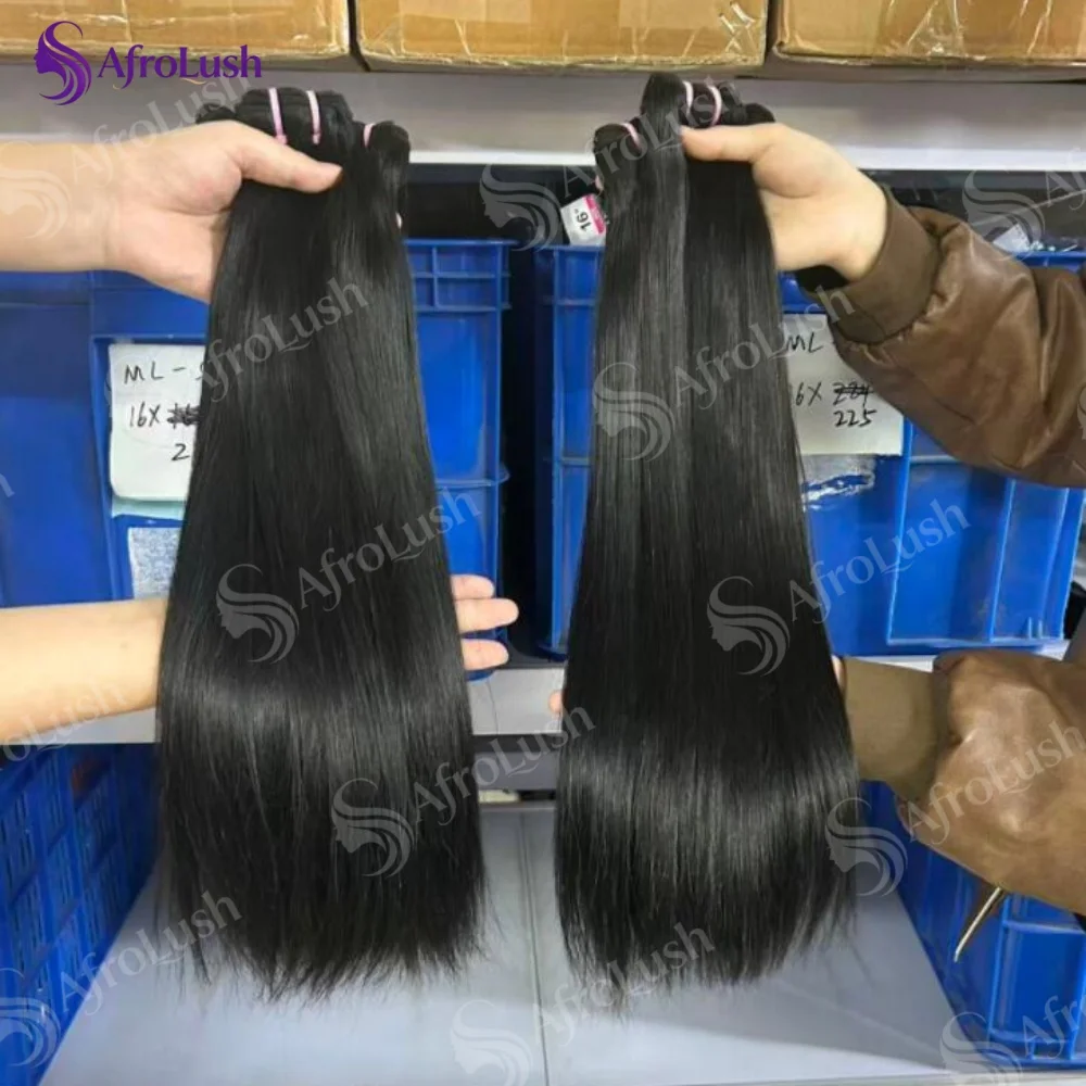 24 26 28 Inches 15A Double Drawn Human Hair Bundles Vietnamese Raw Hair Bundles 100% Human Hair Straight Bundles Unprocessed Hair 1/3/4 Extensions 2-5 Delivery Time