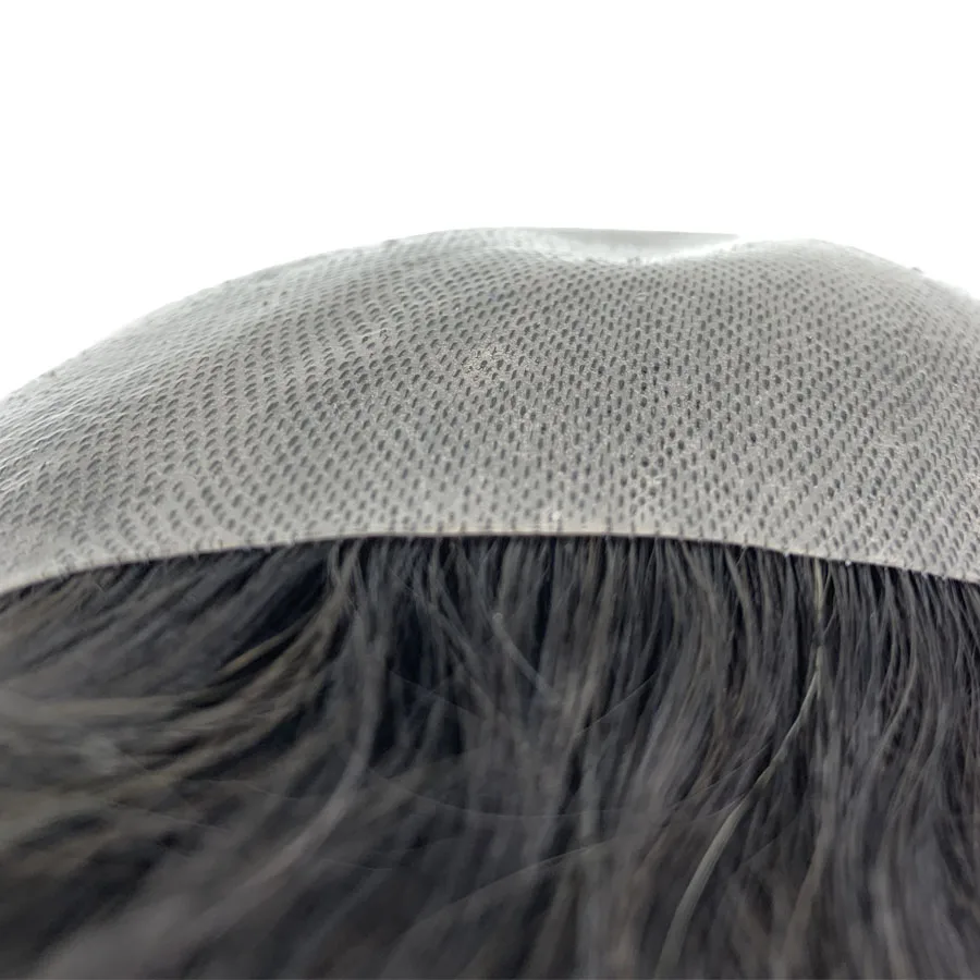 Men's Wig Human Hair Indian Remy Mens Toupee Skin Base 8x10 Inch Size Stock for Male Hair Replacement Systems