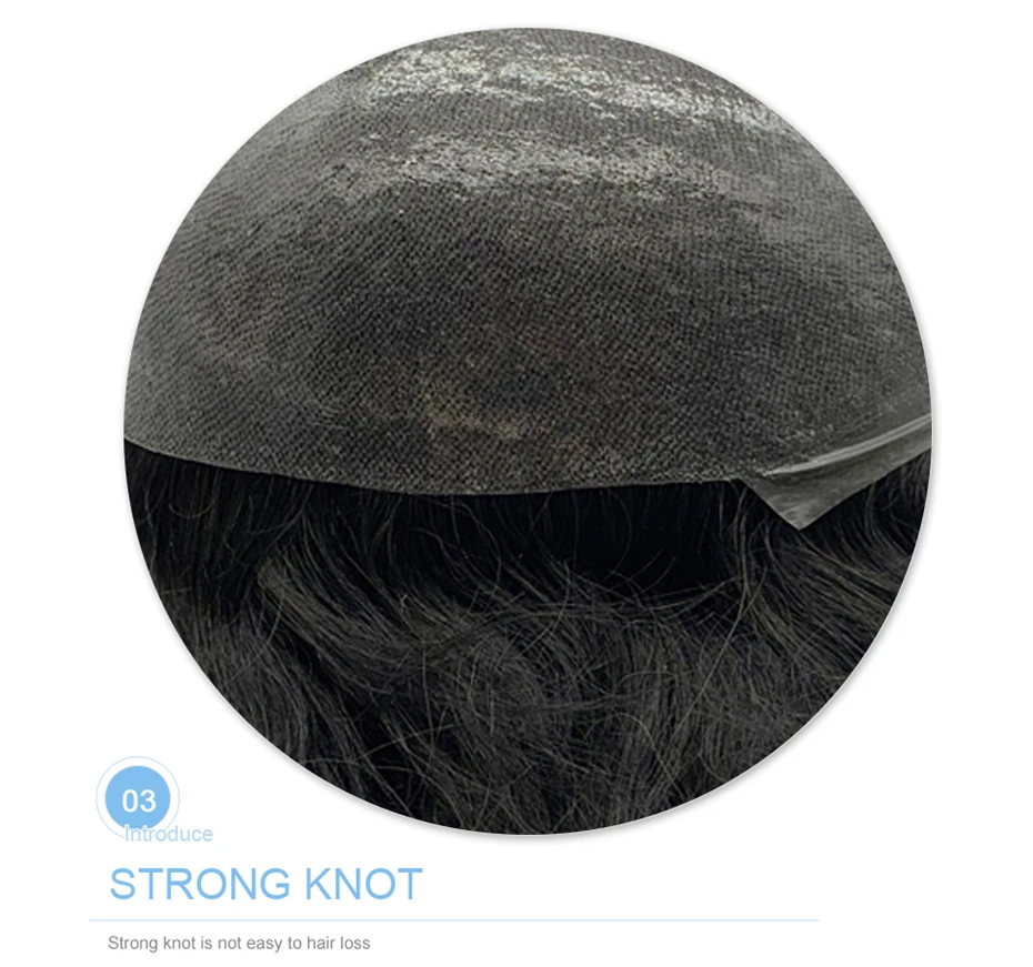 Men's Wig Human Hair Indian Remy Mens Toupee Skin Base 8x10 Inch Size Stock for Male Hair Replacement Systems