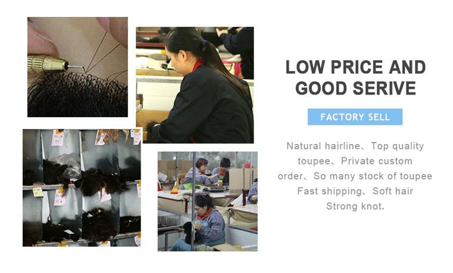 Men's Wig Human Hair Indian Remy Mens Toupee Skin Base 8x10 Inch Size Stock for Male Hair Replacement Systems