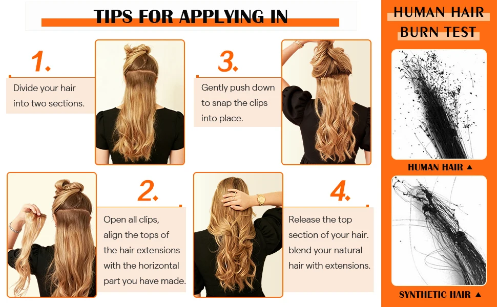 Full Shine Clip in Hair Extensions Human Hair 120g Seamless Invisible Clip In Extensions Human Hair Remy Balayage Blonde Color