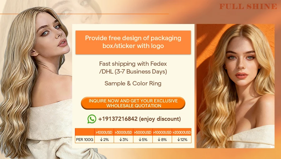Full Shine Clip in Hair Extensions Human Hair 120g Seamless Invisible Clip In Extensions Human Hair Remy Balayage Blonde Color
