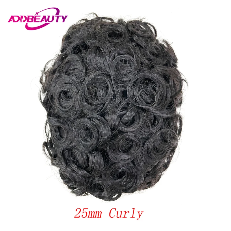 New Men Toupee Human Hair Wigs Fine Mono NPU Capillary Prosthesis Real Human Remy Hair System Male Grey Hair Toupee Hairpiece