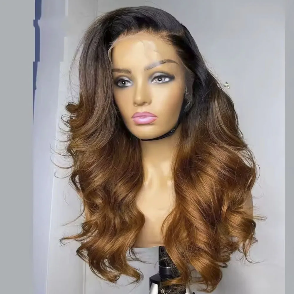 Body Wave 13x4 Lace Front Ombre Wig Human Hair Wig For Women Brazilian Blonde 1b/4/27/30 Lace Frontal Wig On Sale Clearance