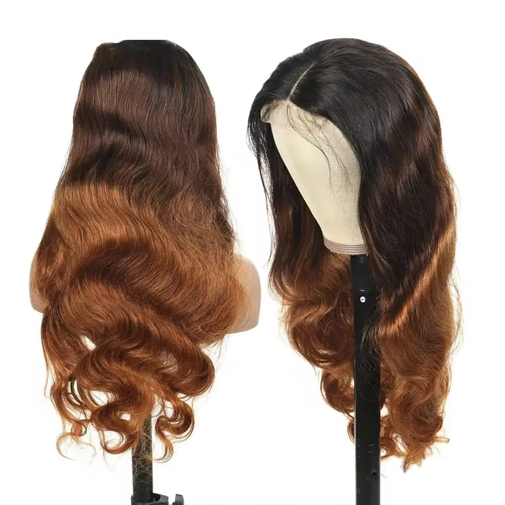 Body Wave 13x4 Lace Front Ombre Wig Human Hair Wig For Women Brazilian Blonde 1b/4/27/30 Lace Frontal Wig On Sale Clearance