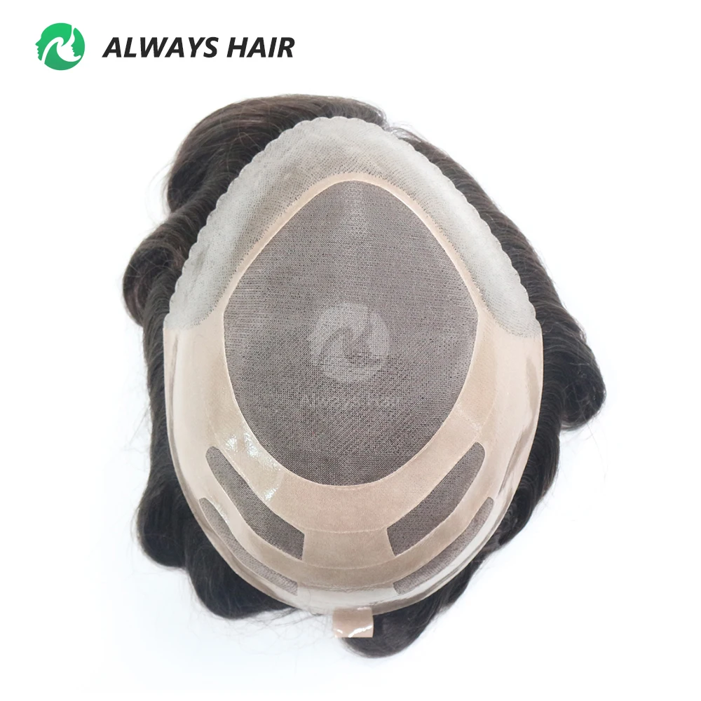Bond - Durable Indian Human Hair Prosthesis Man Fine Mono Wig Man Toupee