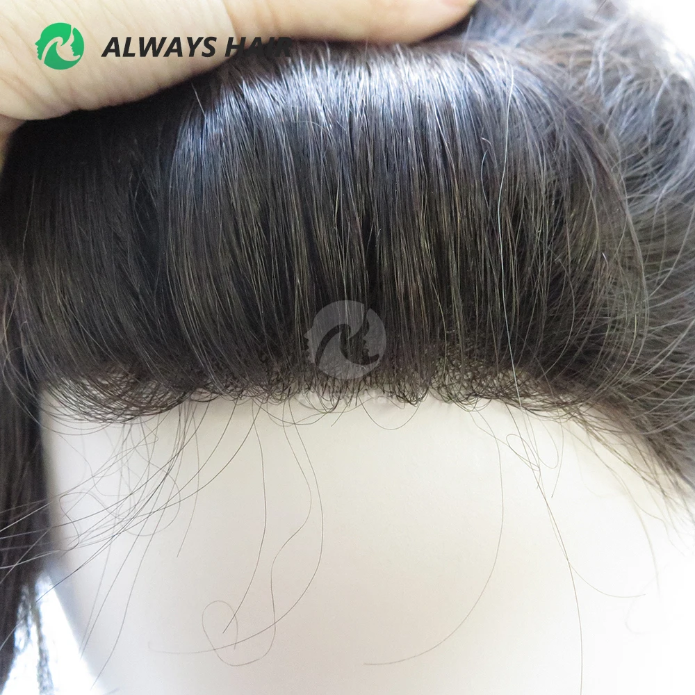 Bond - Durable Indian Human Hair Prosthesis Man Fine Mono Wig Man Toupee