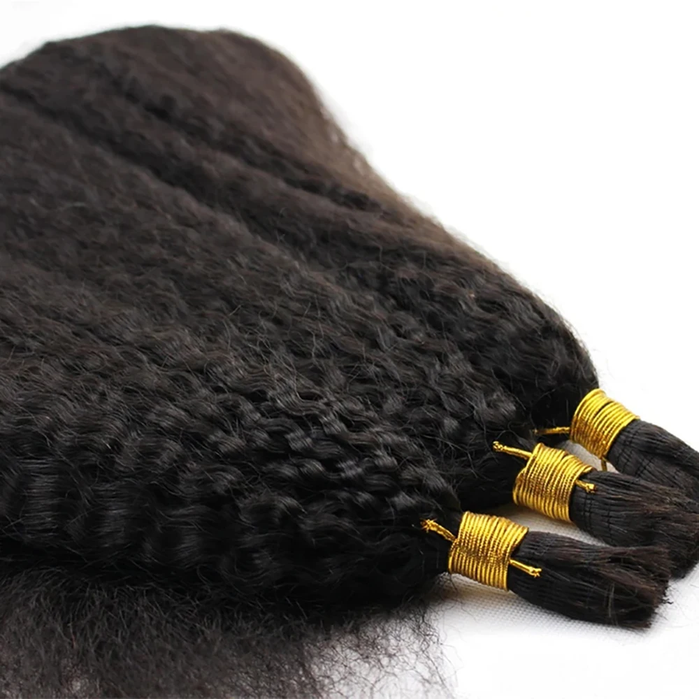 Kinky Straight Hair Bulk For Braiding 100% Real Human Hair No Weft Bundles 100G 150G Bulk Brading Hair Extensions Natural Color