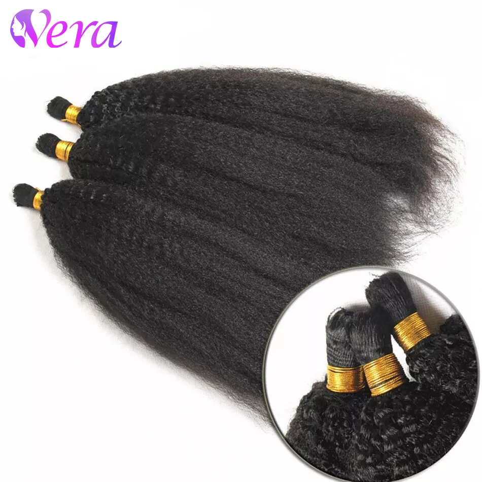 Kinky Straight Hair Bulk For Braiding 100% Real Human Hair No Weft Bundles 100G 150G Bulk Brading Hair Extensions Natural Color