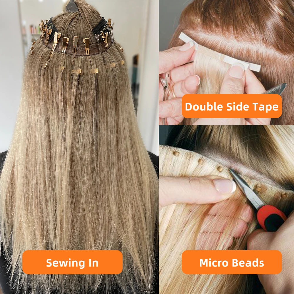 Isheeny Straight Long Tape Weft Hair 12"-22" Invisible PU Skin Weft Human Hair Extensions Natural Inject Hair Bundles 80-100g