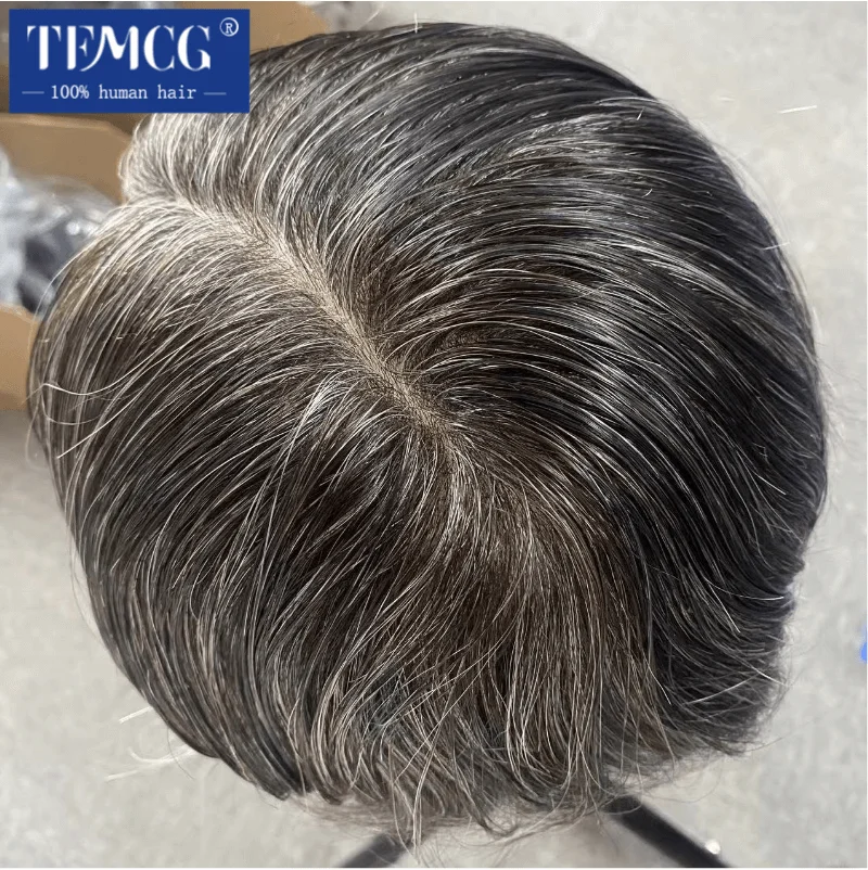 Male Hair Prosthesis 0.03mm Thin Skin Base Men's Capillary Prosthesis Remy Human Hair Men's Wig Replacement System Wigs For Men