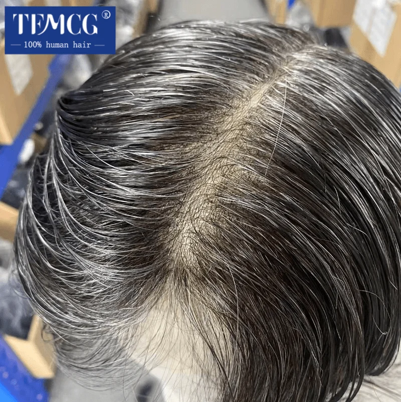 Male Hair Prosthesis 0.03mm Thin Skin Base Men's Capillary Prosthesis Remy Human Hair Men's Wig Replacement System Wigs For Men