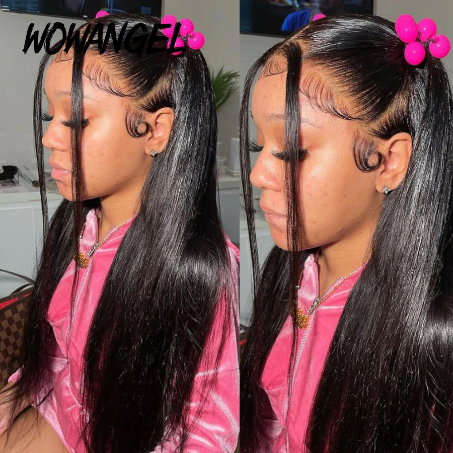 36inch 13x6 HD Lace Frontal Wigs Straight Invisible HD Lace Melt Skins Silk Natural Scalp 5x5 Lace Closure Wigs Human Hair Wigs