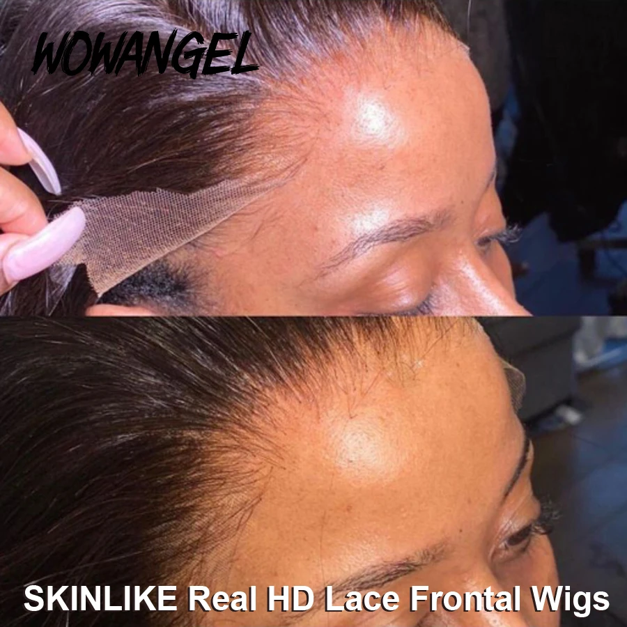 36inch 13x6 HD Lace Frontal Wigs Straight Invisible HD Lace Melt Skins Silk Natural Scalp 5x5 Lace Closure Wigs Human Hair Wigs